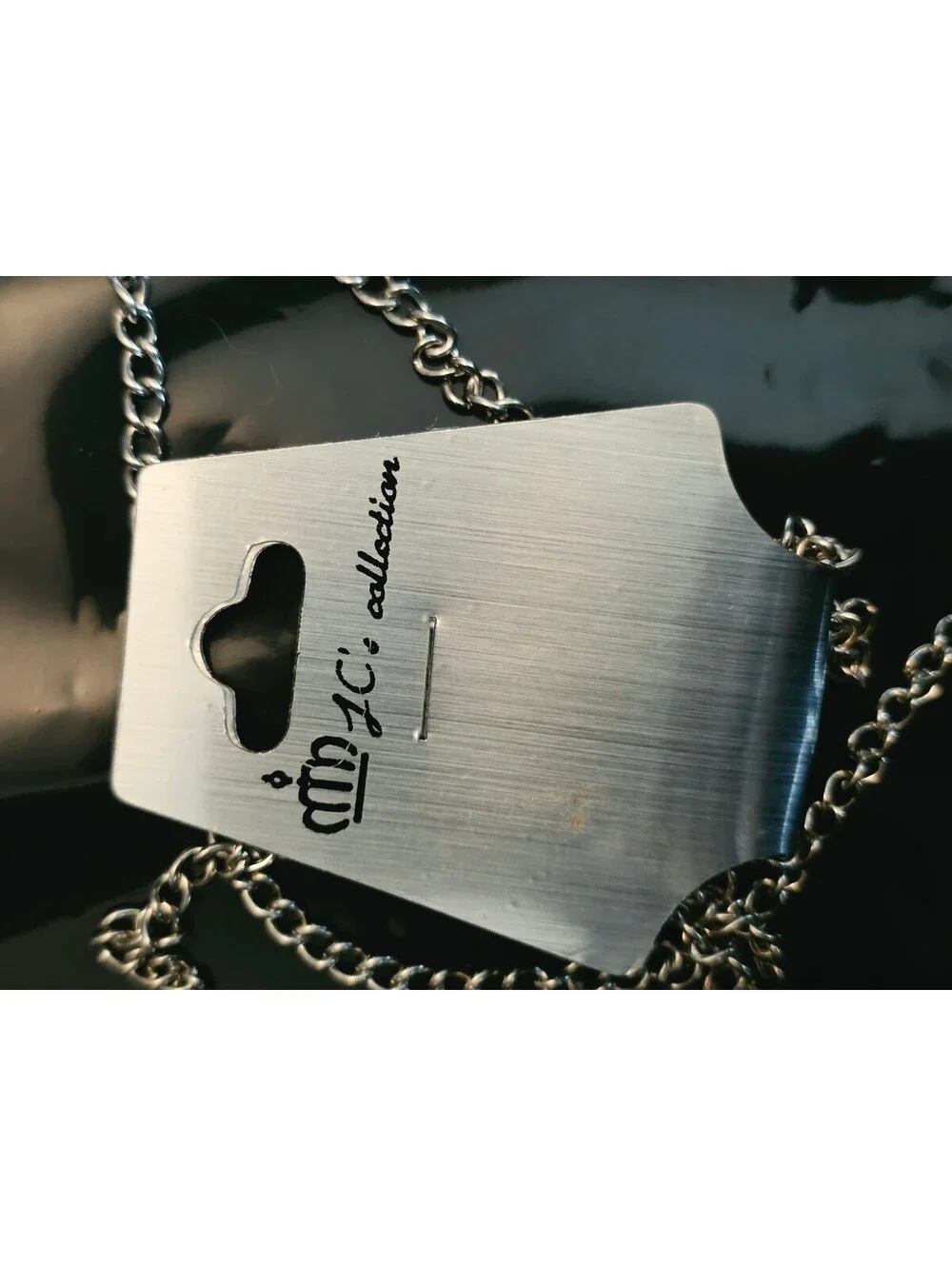 Vintage Silver Tone Eyeglasses Pendant Chain Necklace